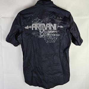 NWOT Vintage Armani Jeans Button Shirt Sz M Rare Elegant Preppy Old Money Party